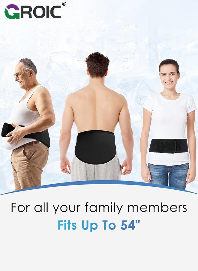 GROIC Back Ice Pack Wrap, Magic Gel Ice Pack for Back Pain Relief, Lower Back Ice Pack Wrap for Hot Cold Therapy,  Relief for Lower Lumbar, Sciatic Nerve, Herniated or Degenerative Disc, Coccyx, Tailbone Pain - Image 3
